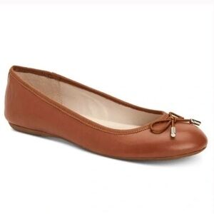 Alfani Cognac Brown Leather Flats